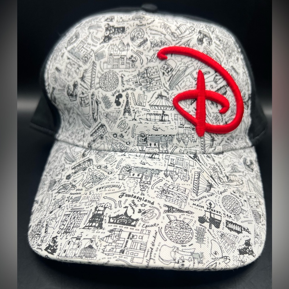 Disney Parks Black and White Label- Adjustable‎ Baseball Cap:57-60 cm, Adult